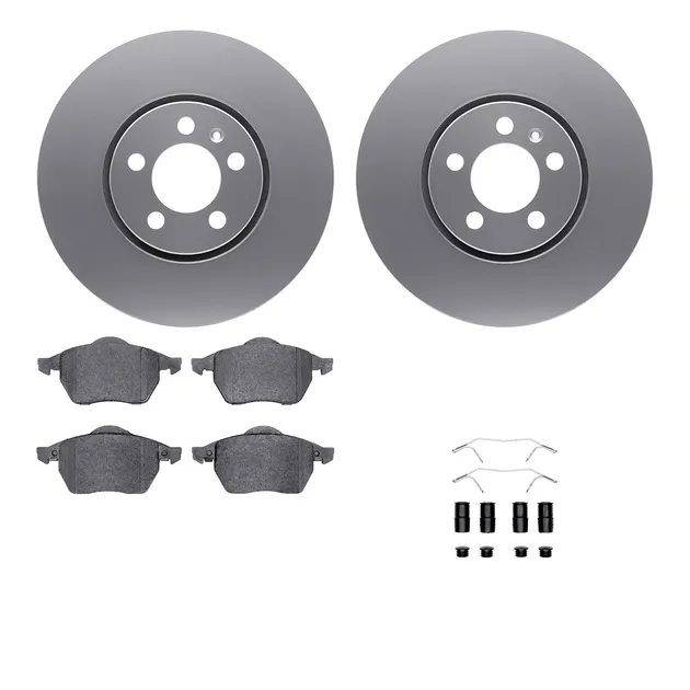R1 Concepts WDTH1-74010 Brake Rotors - Carbon Coated W/ Euro Ceramic Pads & Hdw